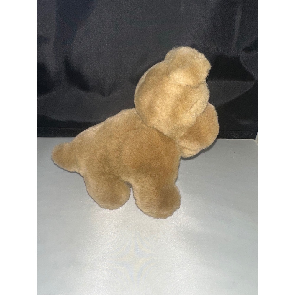 Vintage Pucker Pup Plush Dog Tan Stuffed Animal Wrinkled Snout 9 Inch - Picture 2 of 4